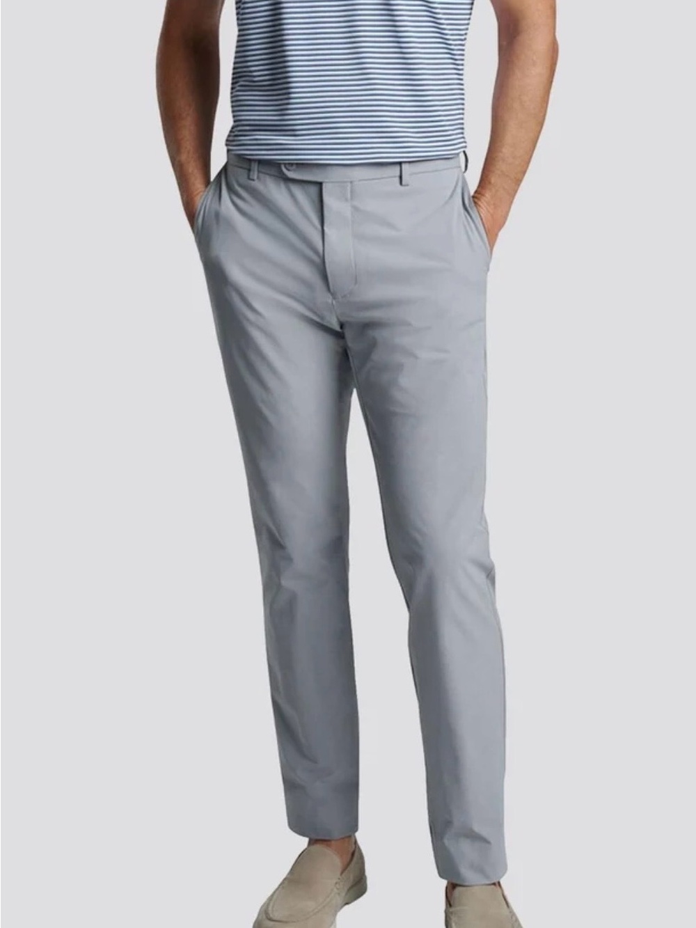 Peter Millar Light Gray Stretch Chinos